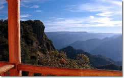 Copper Canyon Rail Journeys: View from the Posada Mirador in Divisadero