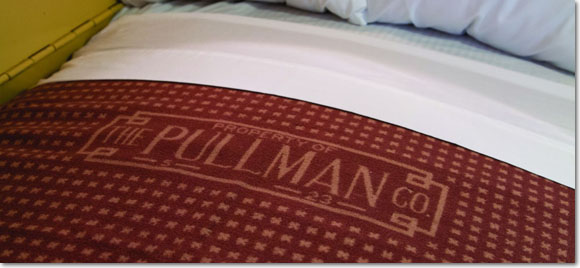 Pullman logo on blanket