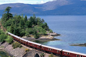 Scenic view of The Royal Scotsman
