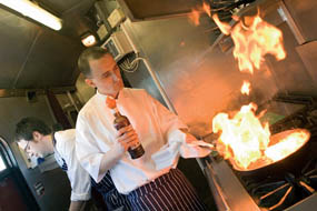 Head Chef Frankie Quinn in action